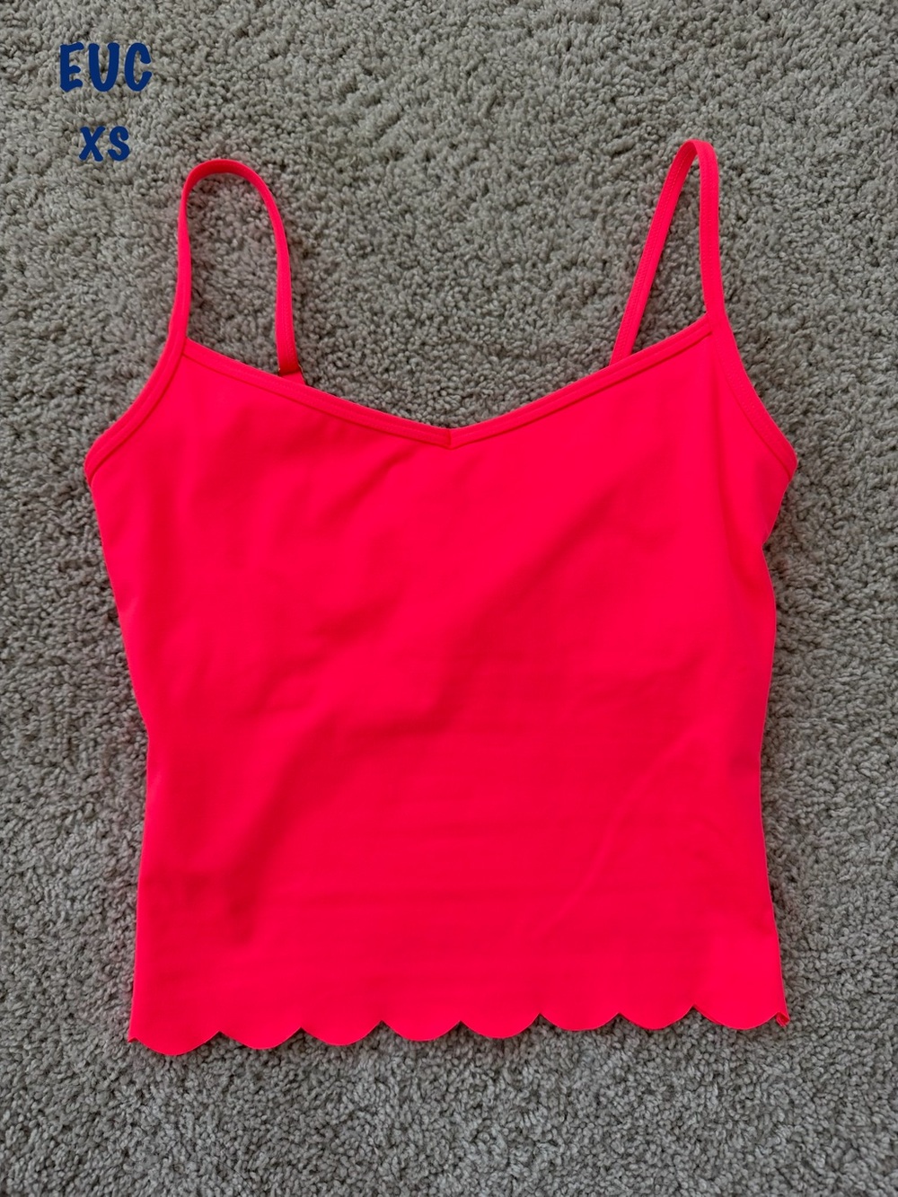 Lilly Pulitzer Scallop-Hem Spaghetti Strap luxletic tank top